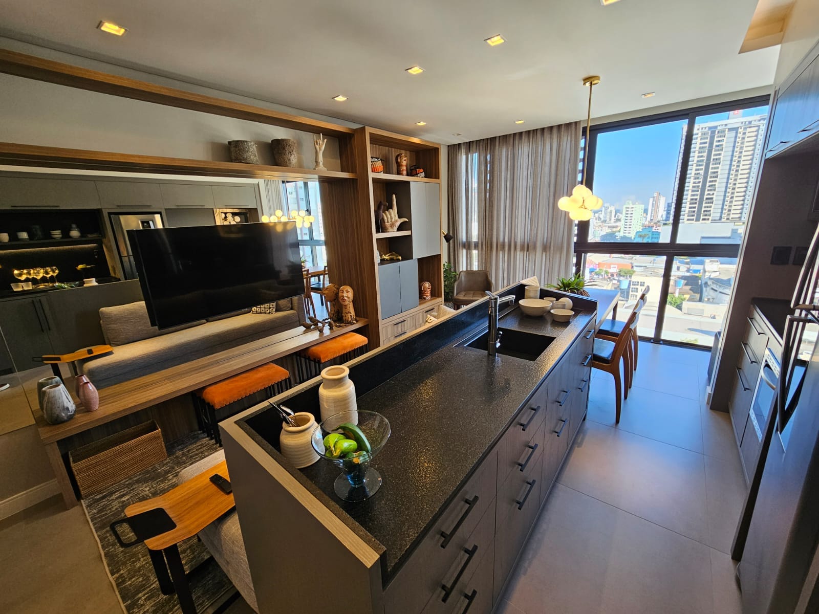 Apartamento decorado e mobiliado pela Construtora Nostra Casa.